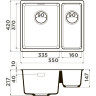 Мойка OMOIKIRI KATA 55-2-U-BL Artgranit/черный 4993389